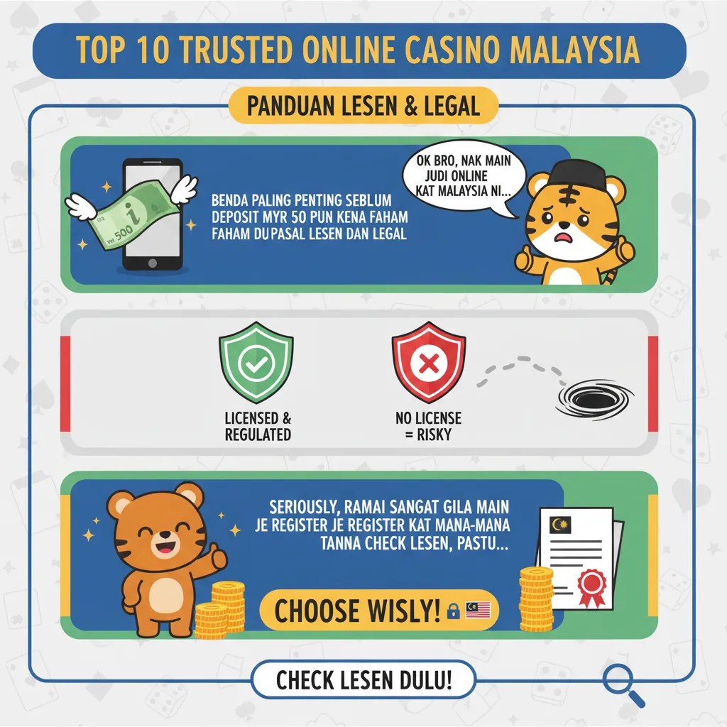 Top 10 Trusted Online Casino Malaysia: Panduan Lesen & Legal